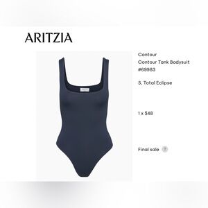 Aritzia tank top navy bodysuit